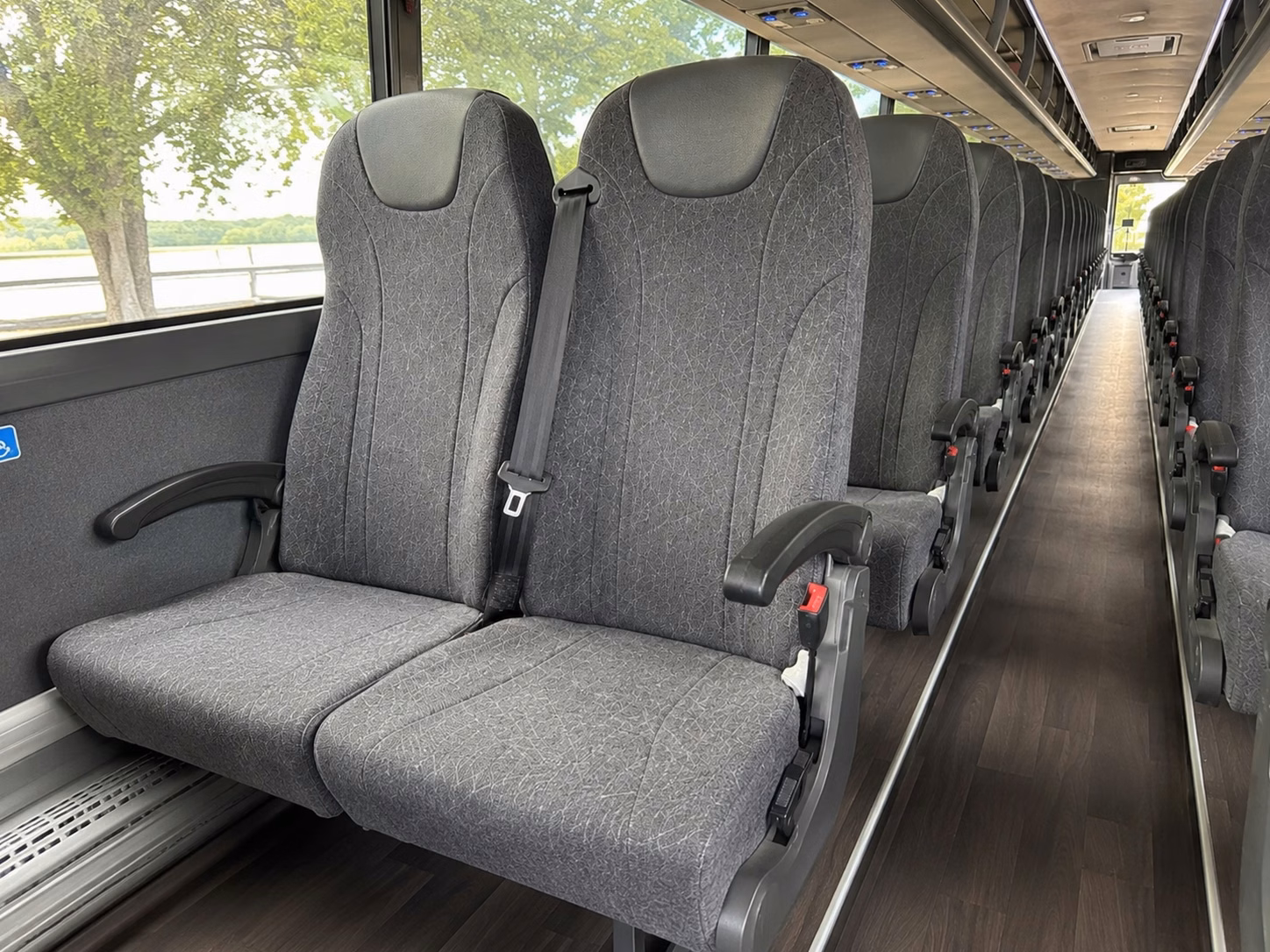 burbank charter bus interior