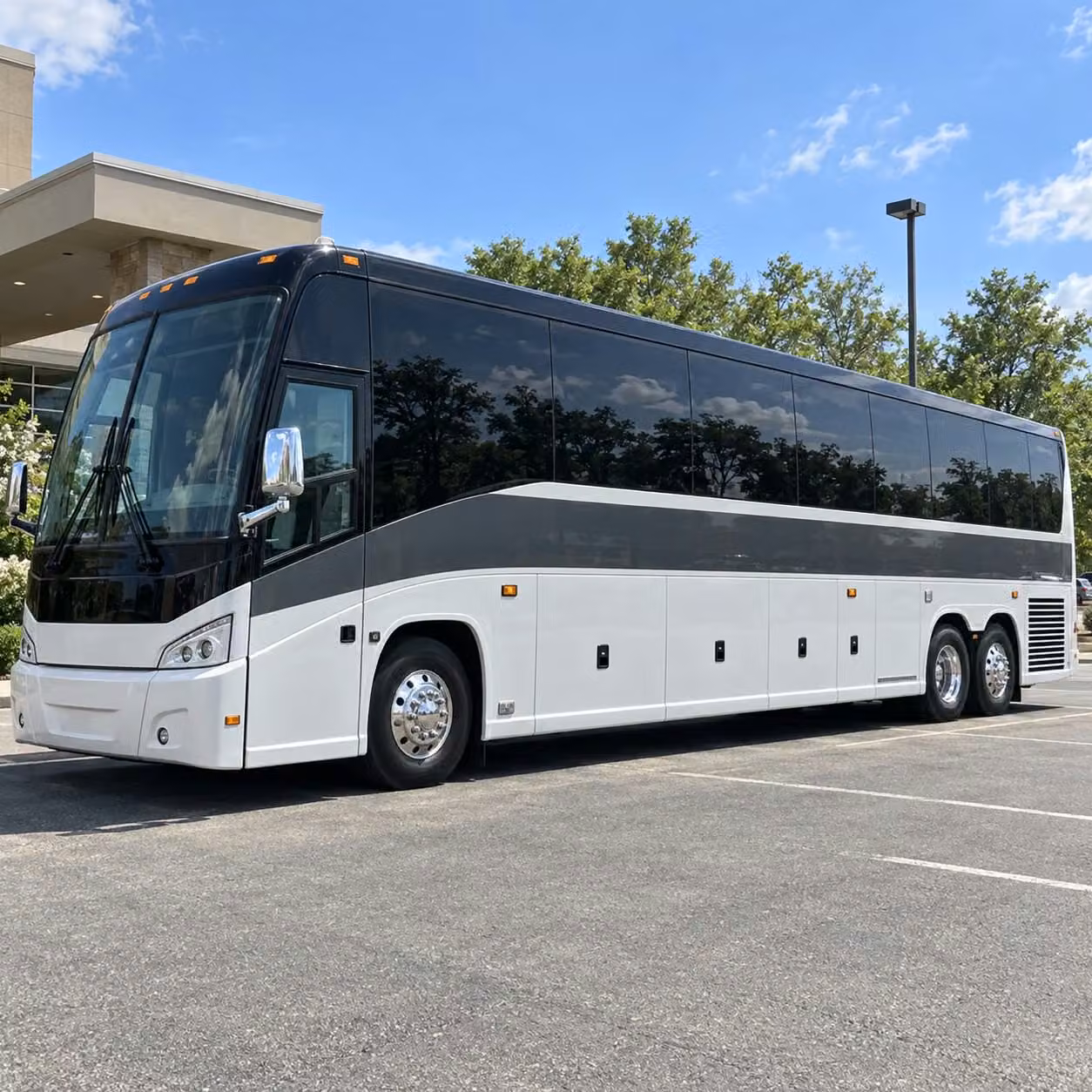 charter buses for large burbank prom groups heading across the valley